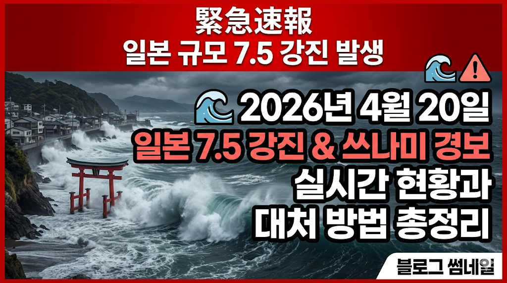 일본 혼슈 산리쿠 해역, 규모 7.5 강진 발생 및 쓰나미 경보 발령: 실시간 현황과 대처 방법 총정리