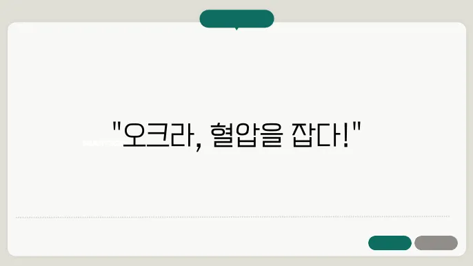 오크라 효능을 확인해보세요