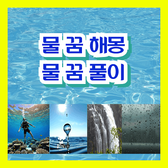 물 꿈 해몽 물꿈 풀이 물꿈