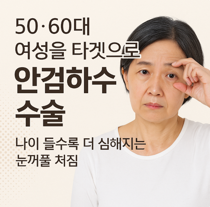 나이들수록 더 심해지는 눈꺼풀 처짐