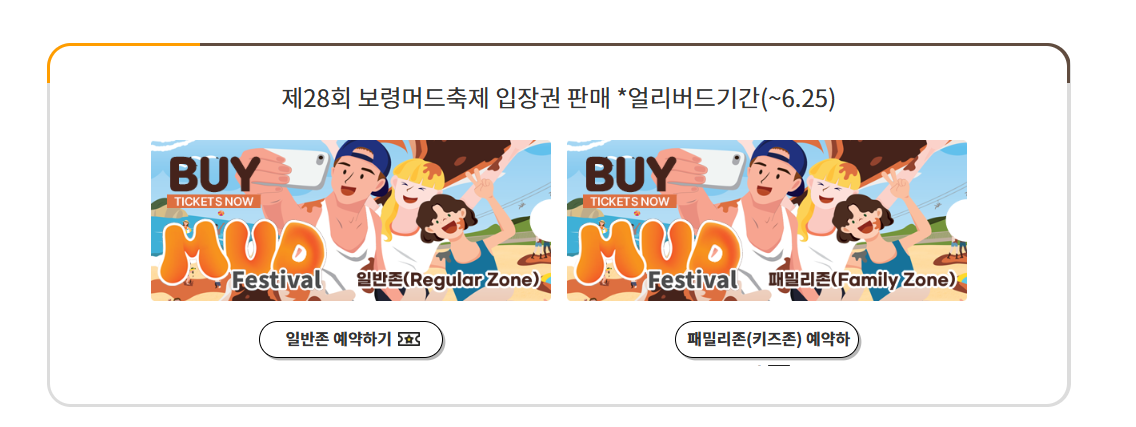 보령머드축제 2025 예매 꿀팁