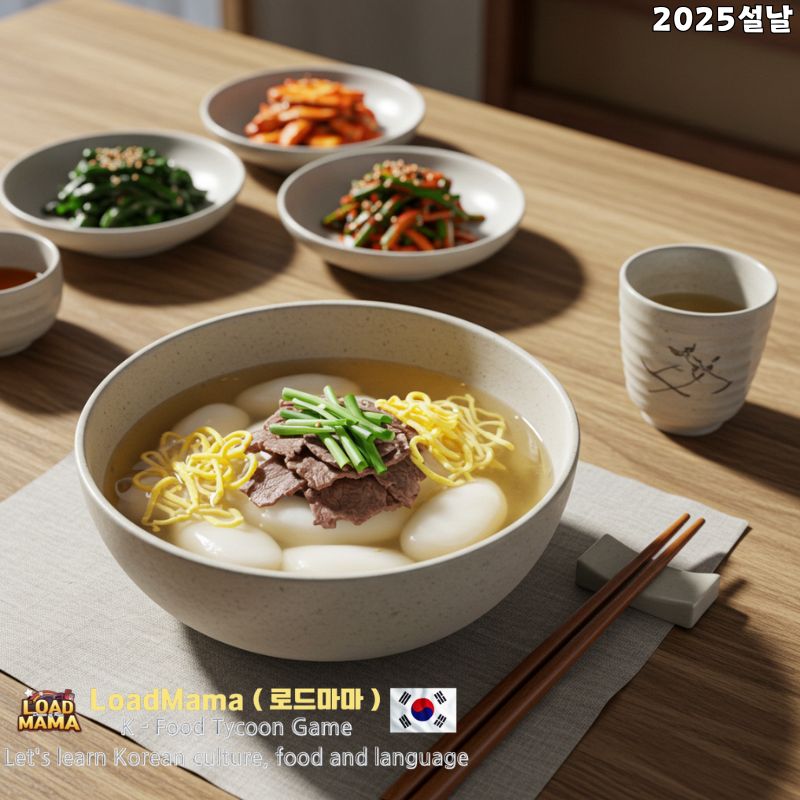 먹음직스러운 떡국 한 그릇