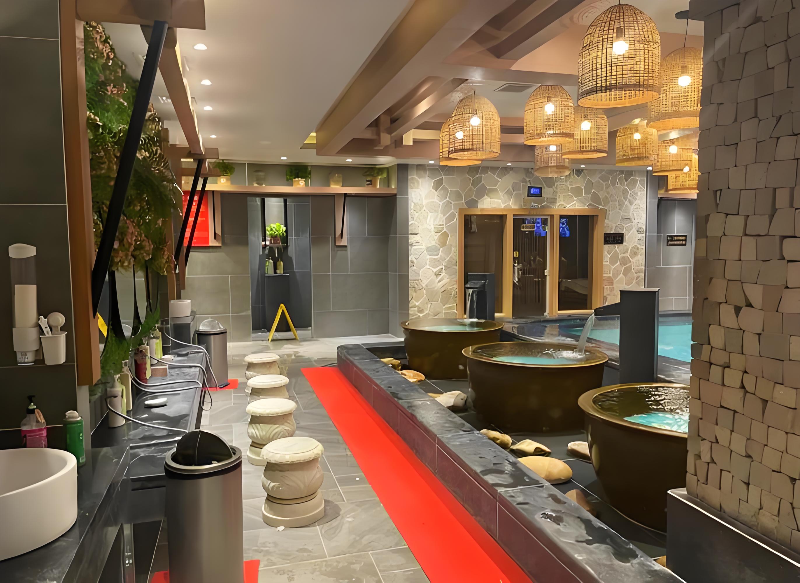 중국 목욕탕 내부 사진