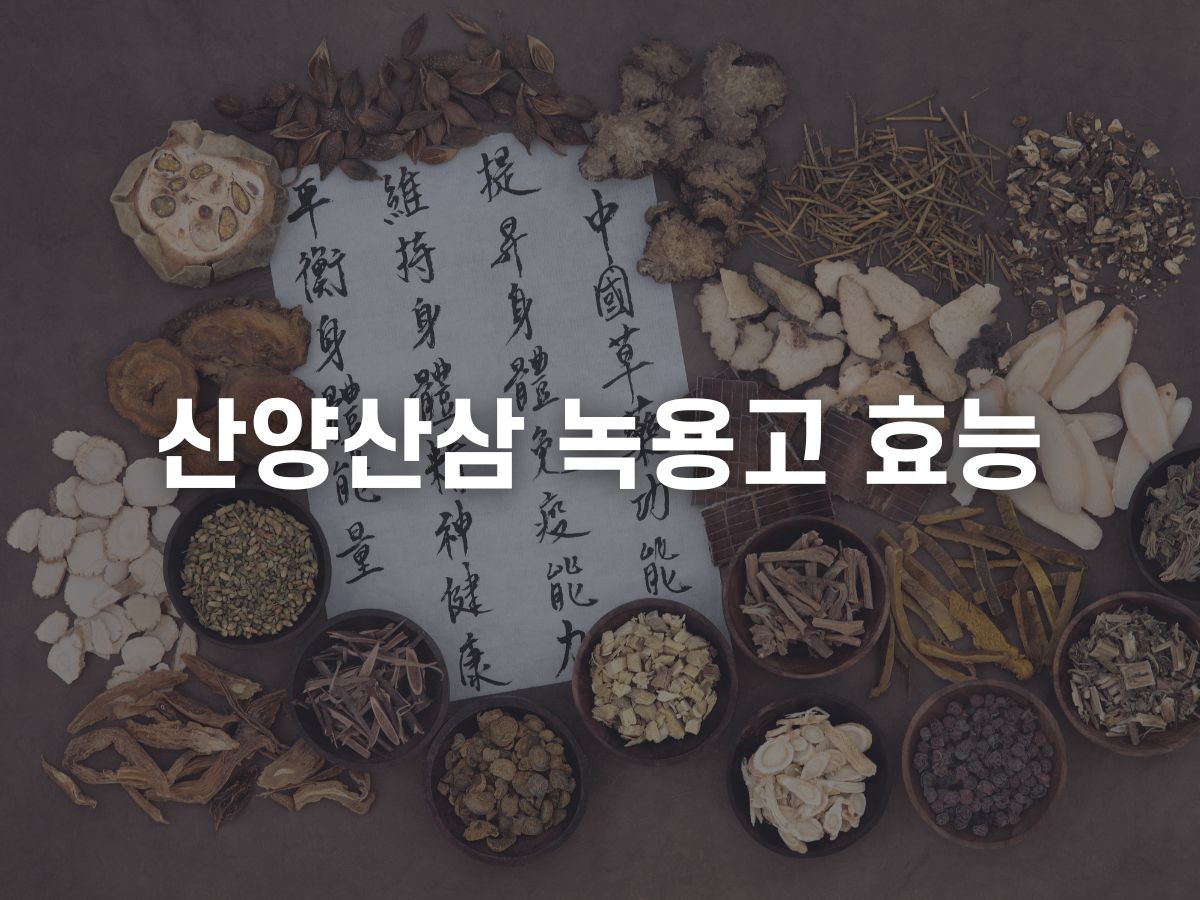 김오곤 산양산삼 녹용고 효능