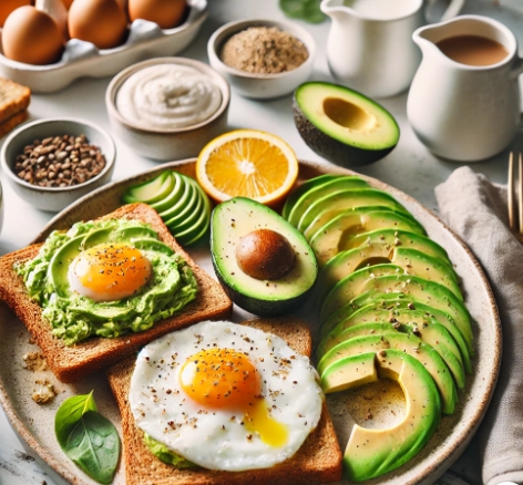 아침에 먹으면 좋은 음식 : 아보카도, 오트밀, 녹차 ,계란