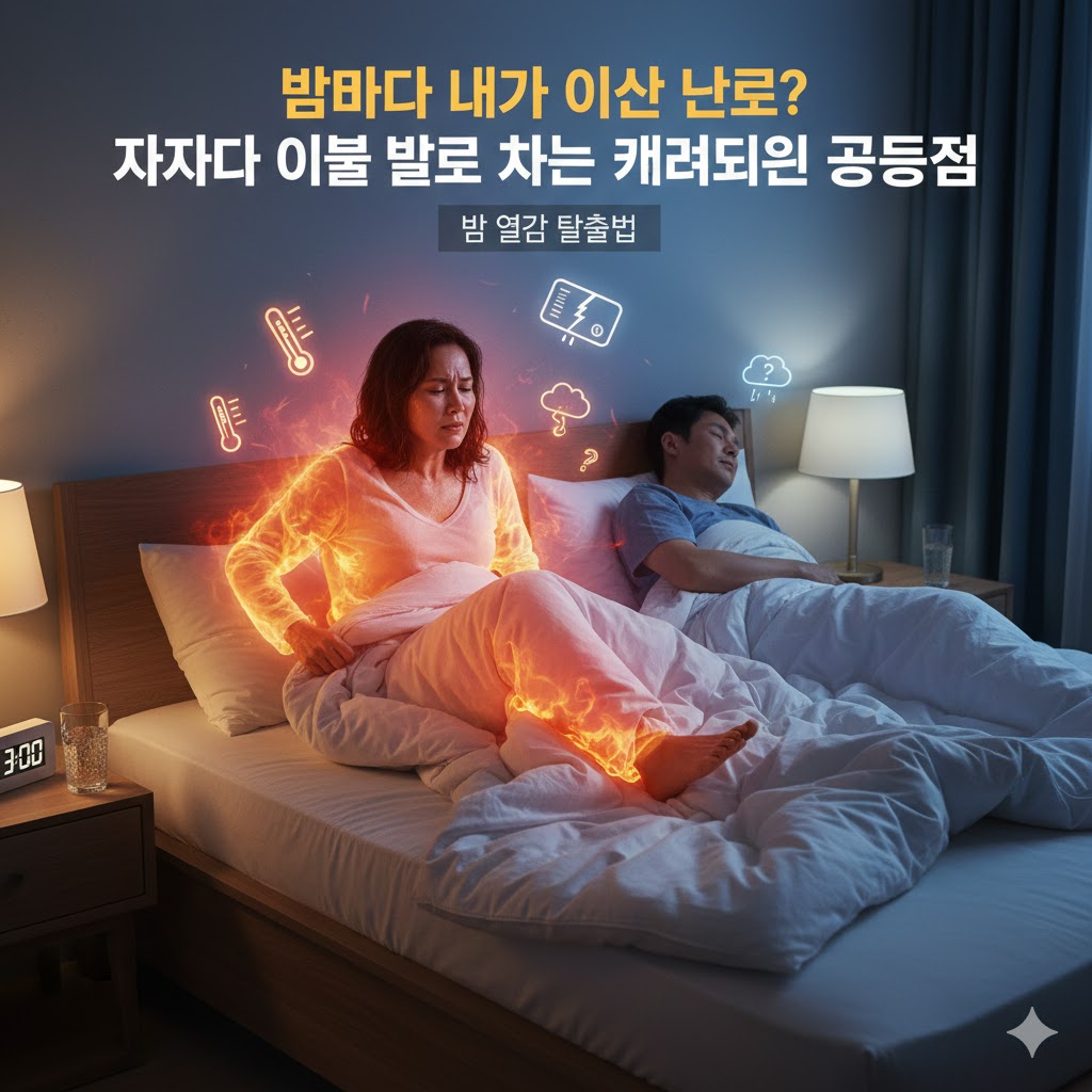 밤만 되면 열이 오른다면? 밤에 열감이 심해지는 여성의 공통 원인 6가지