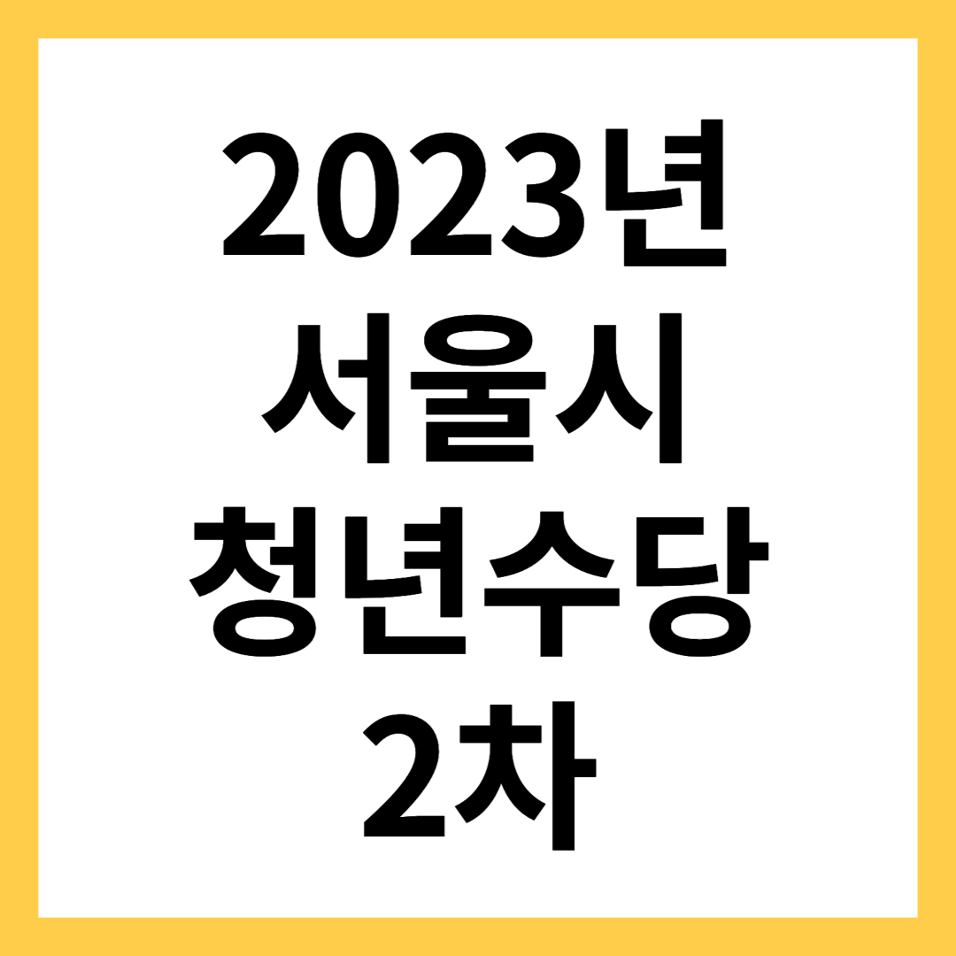 서울시청년수당2차
