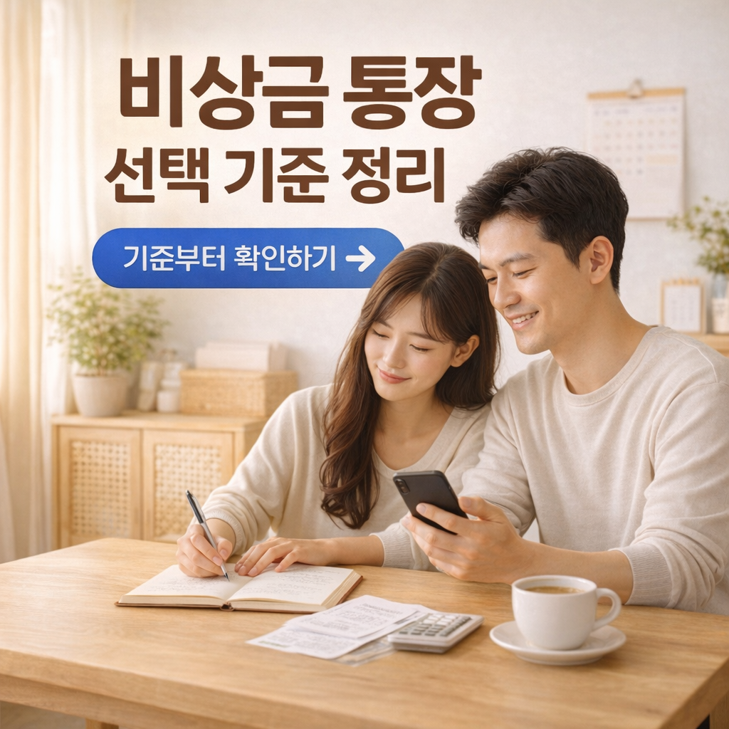비상금 통장 핵심 정리: 파킹통장&middot;CMA 차이와 선택 기준
