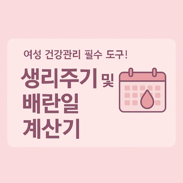 #생리주기계산기 #배란일계산기 #여성건강계산기 #가임기계산기 #여성건강 #생리관리 #티스토리블로그