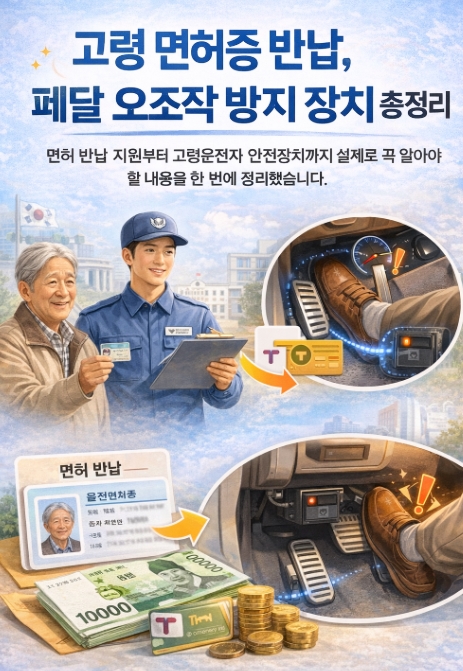 고령 운전자 면허증 반납! 페달 오조작 방지장치! 총정리