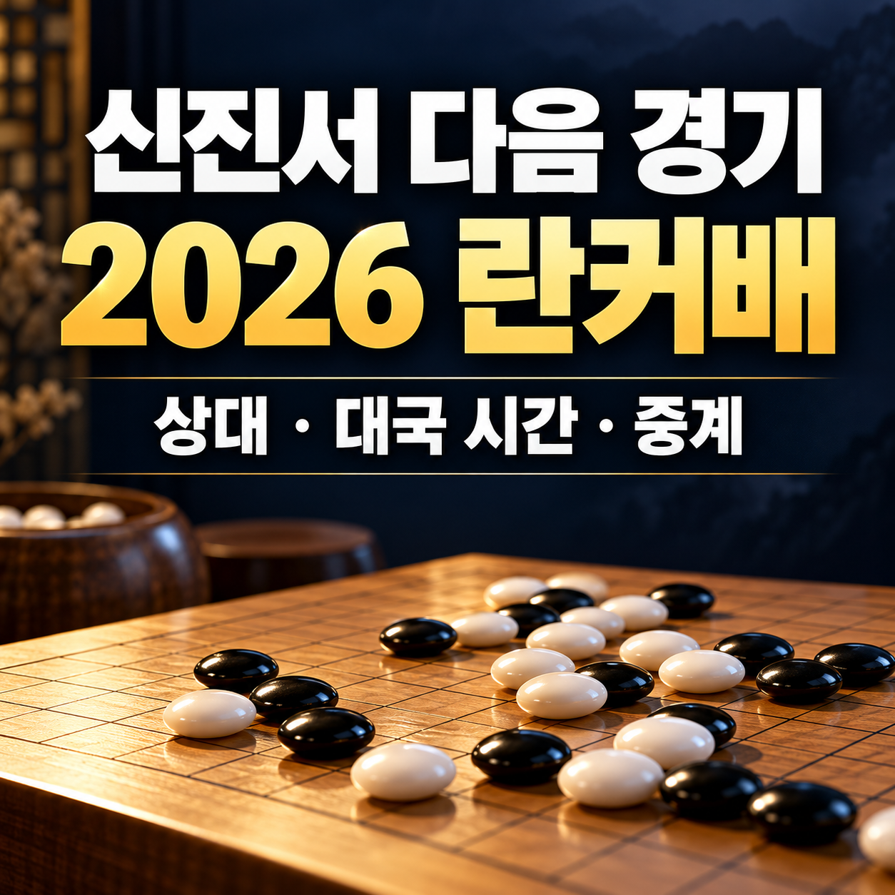 신진서 다음 경기 일정 2026|란커배 상대·대국 시간·중계 확인 방법