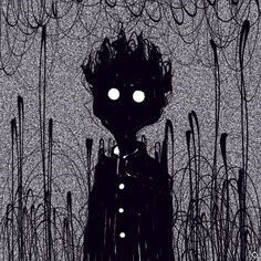 야밤에-숲에-혼자있는-공포-흑백사진