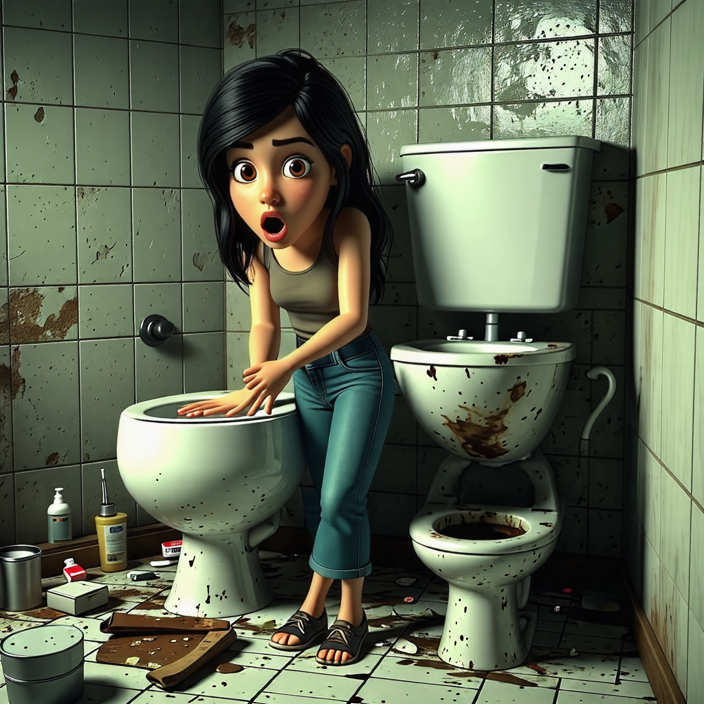 더러운 변기