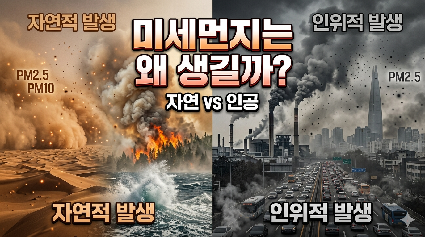 미세먼지는 왜 생길까 자연 vs 인공 원인 한 번에 정리