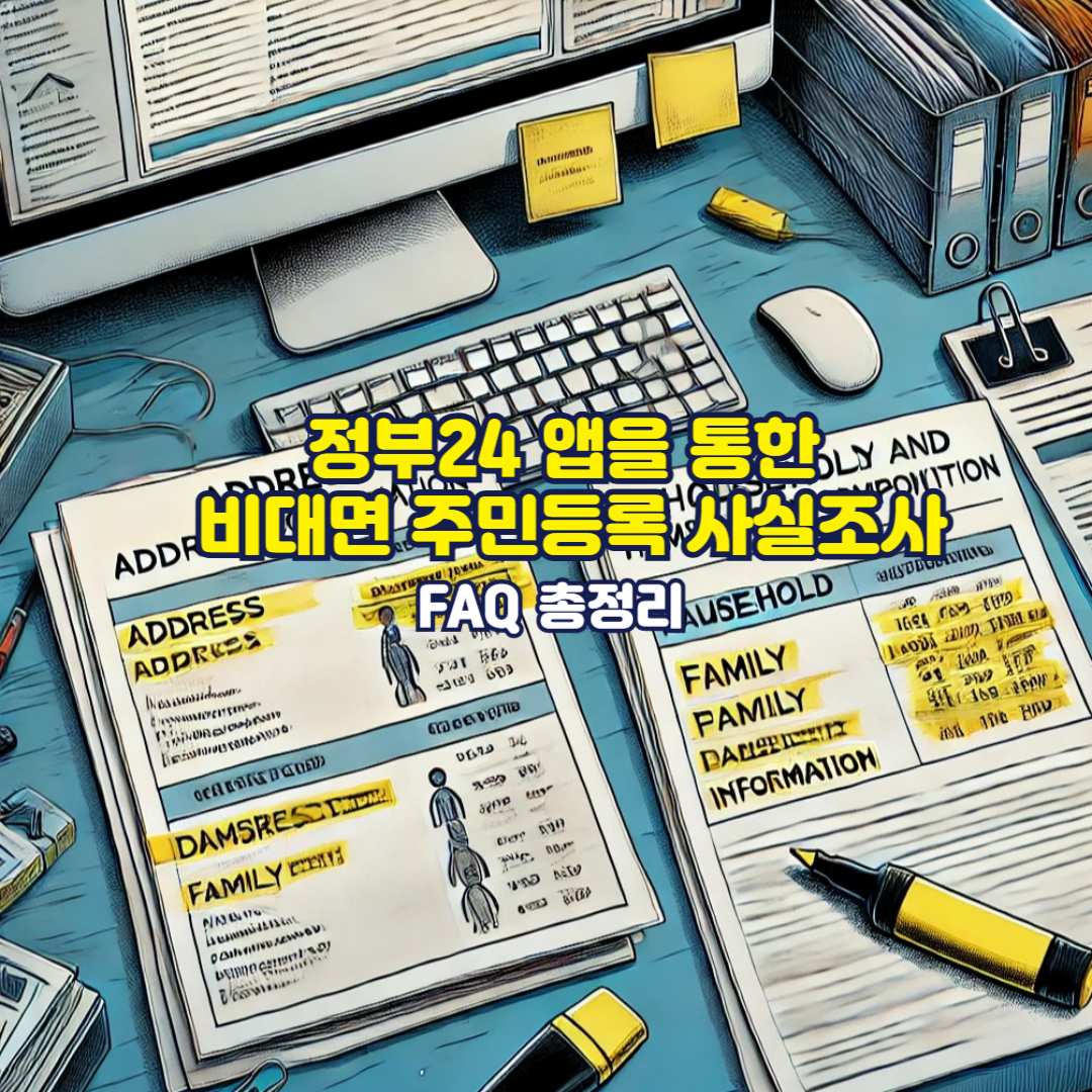 정부24 앱을 통한 비대면 주민등록 사실조사 FAQ 총정리