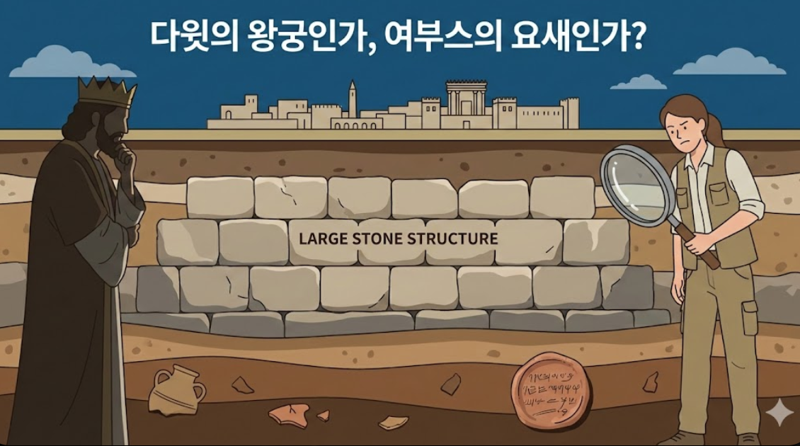 다윗의 왕궁인가, 여부스의 요새인가를 연구하는 학자