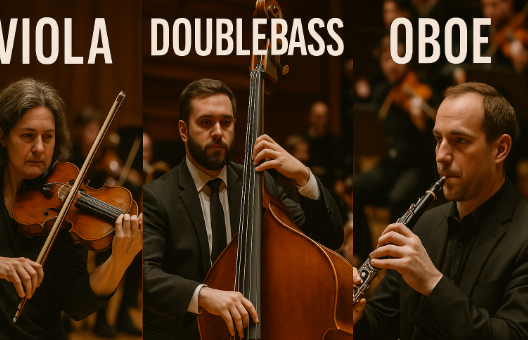 비올라, 더블베이스, 오보에 이미지