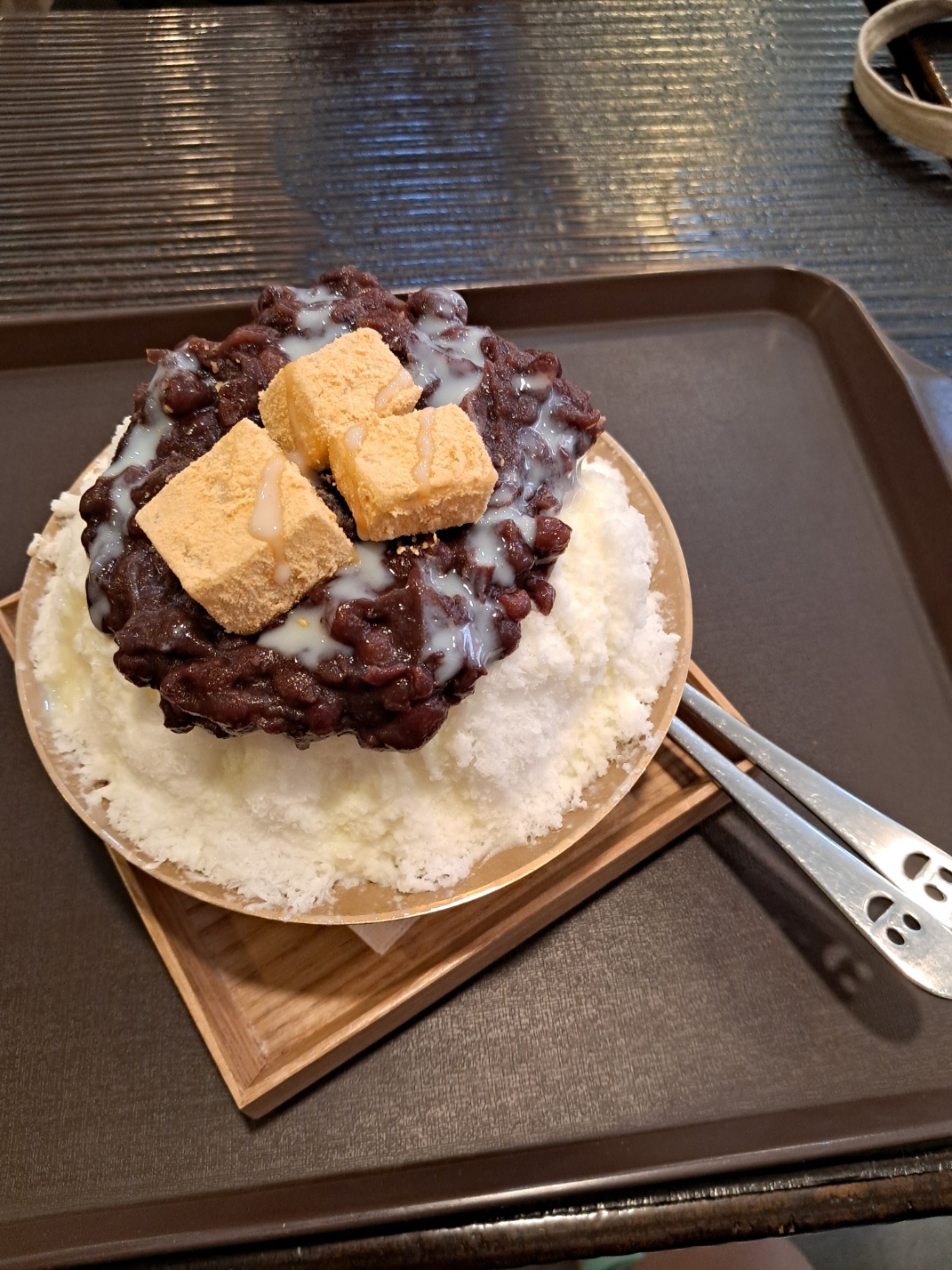 시원한 우유 팥빙수