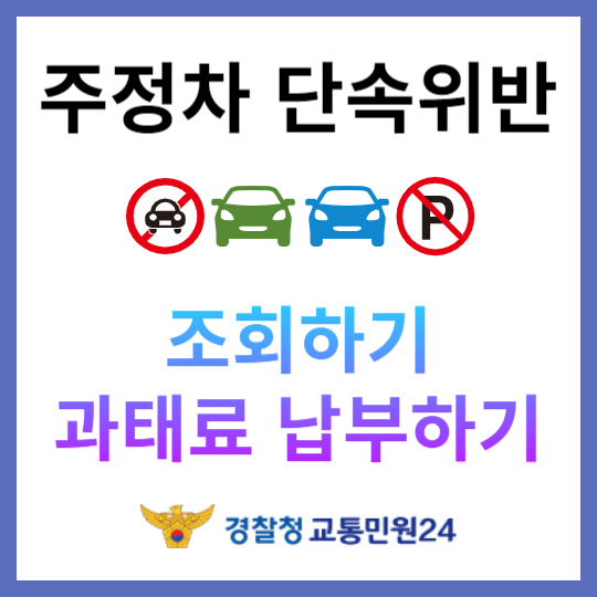 전국 주정차 단속위반 조회 및 관태료 납부하기
