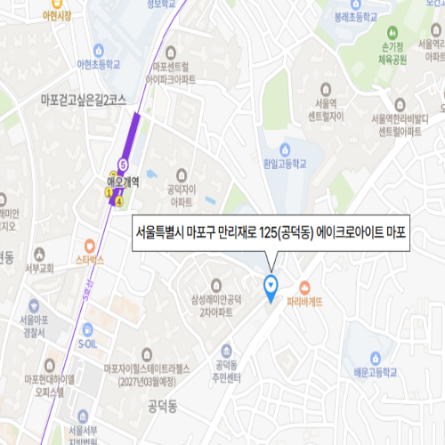 서울특별시 마포구 만리재로 125(공덕동) 에이크로아이트 마포