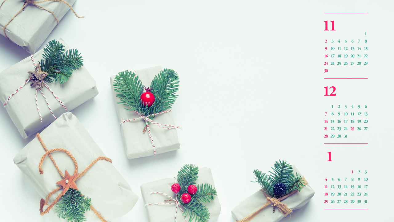 02 크리스마스 선물 B - 2025년12월 노트북배경화면
