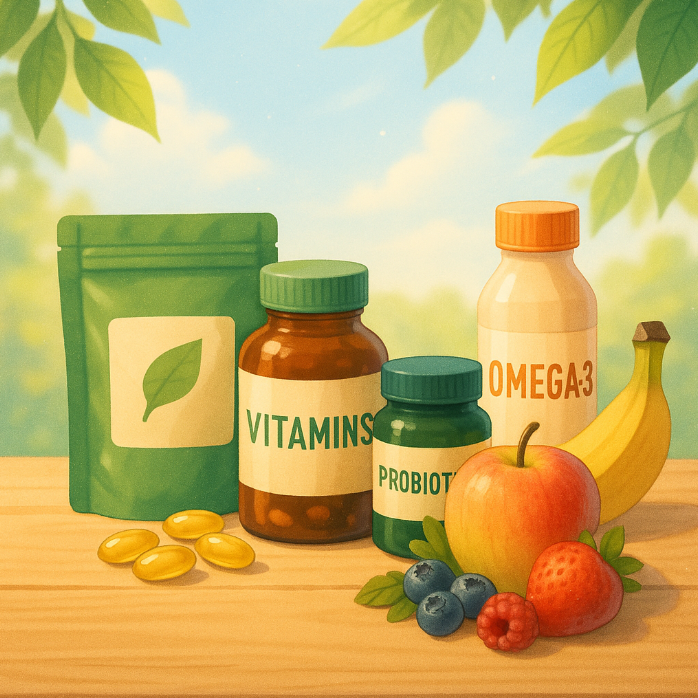 어르신들을 위한 다양한 여름 영양제와 건강 보충제 제품