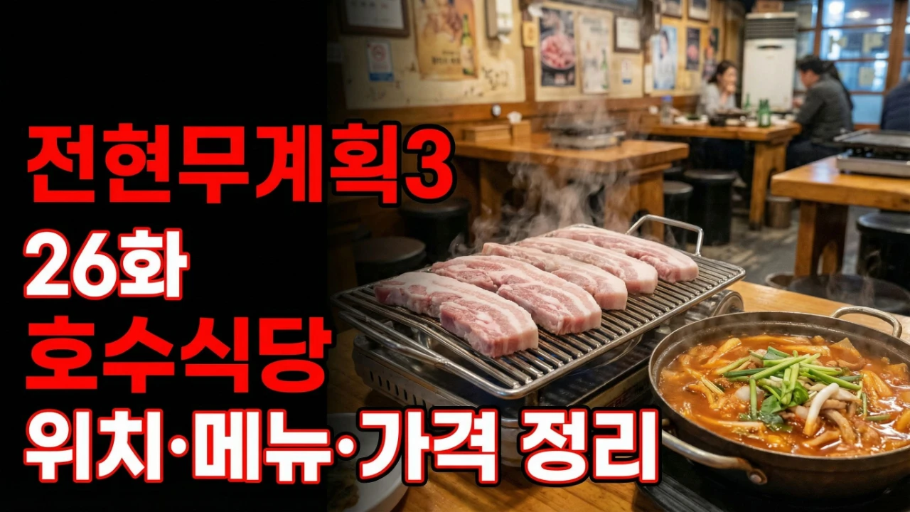 전현무계획3 26화 호수식당 위치 메뉴 가격 정리 대표이미지