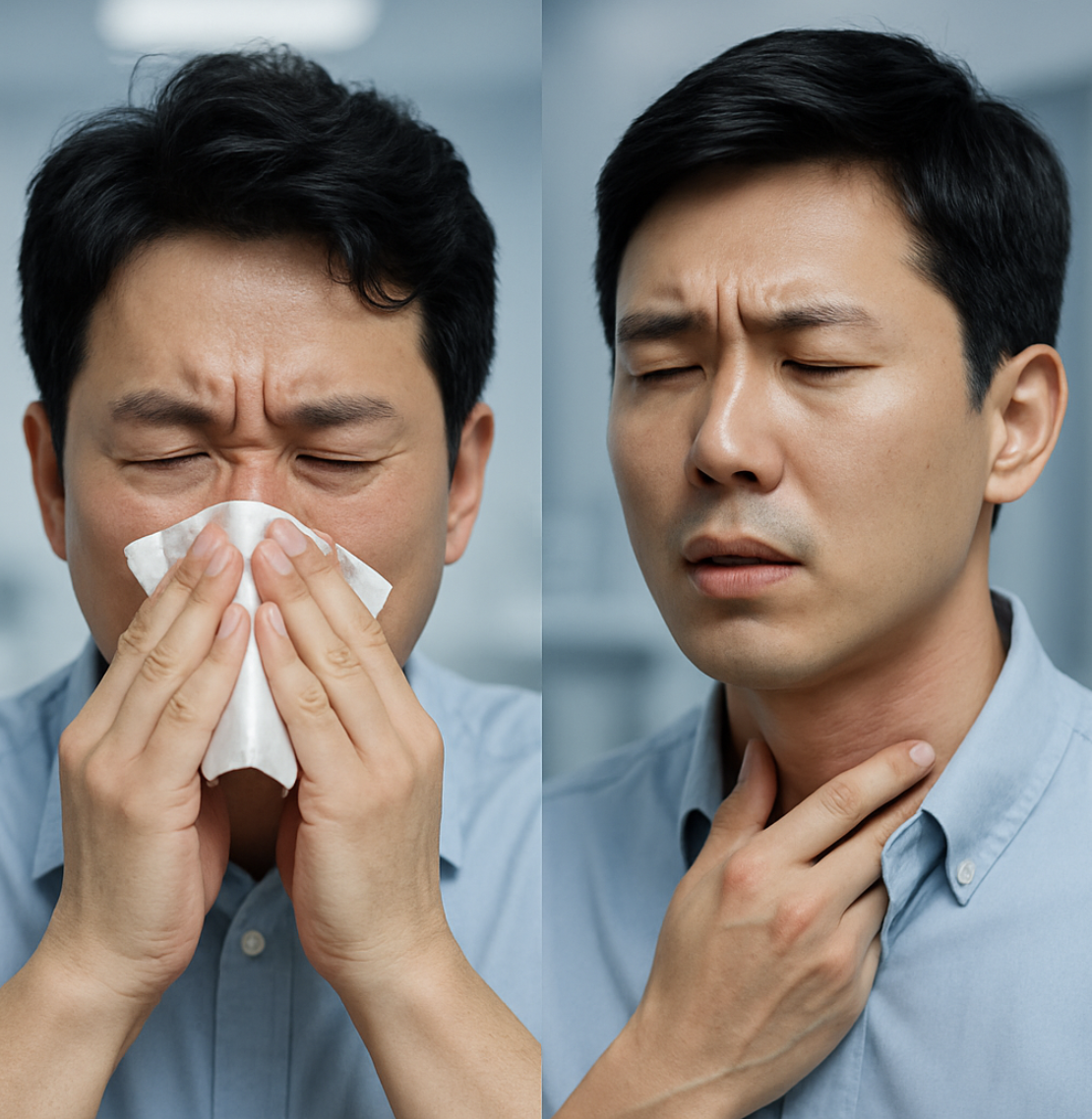 콧물과 재채기, 동반 증상을 확인하세요