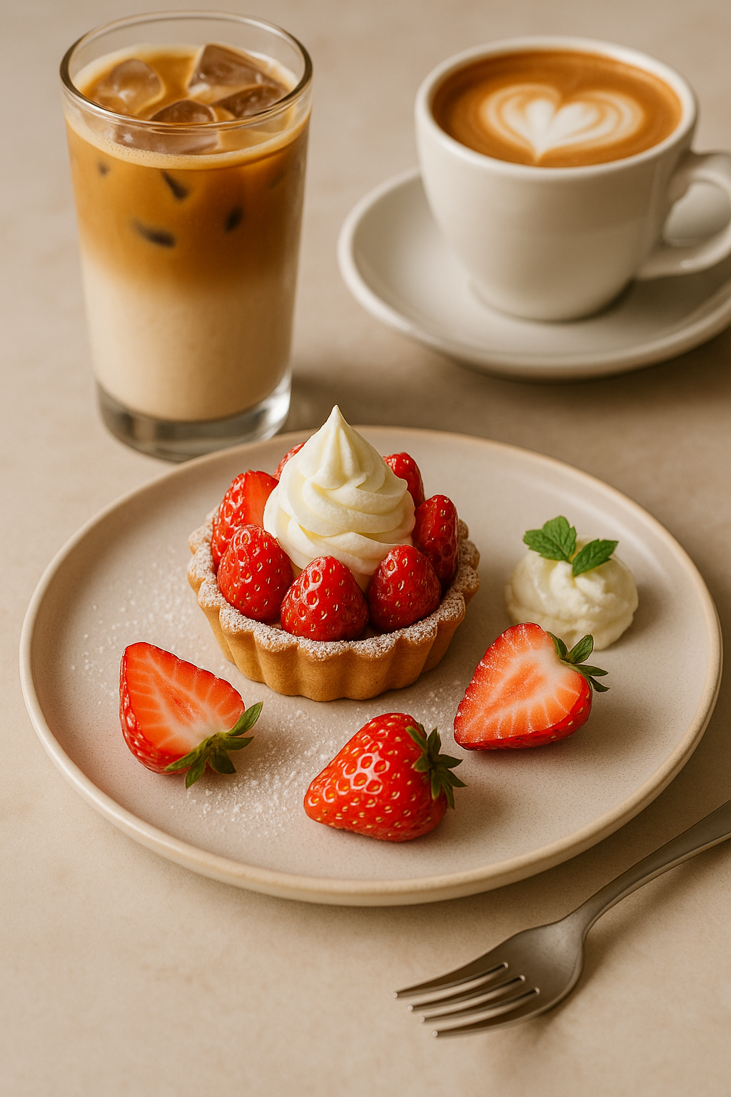 홈카페 디저트 플레이팅 사진