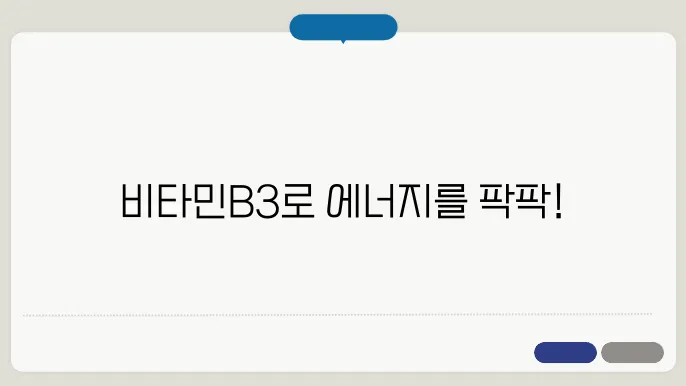 비타민B3 음식