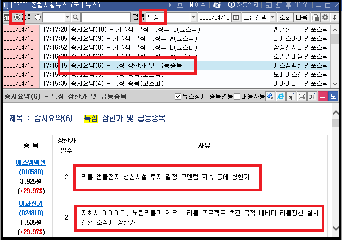 뉴스등급주분석리포트