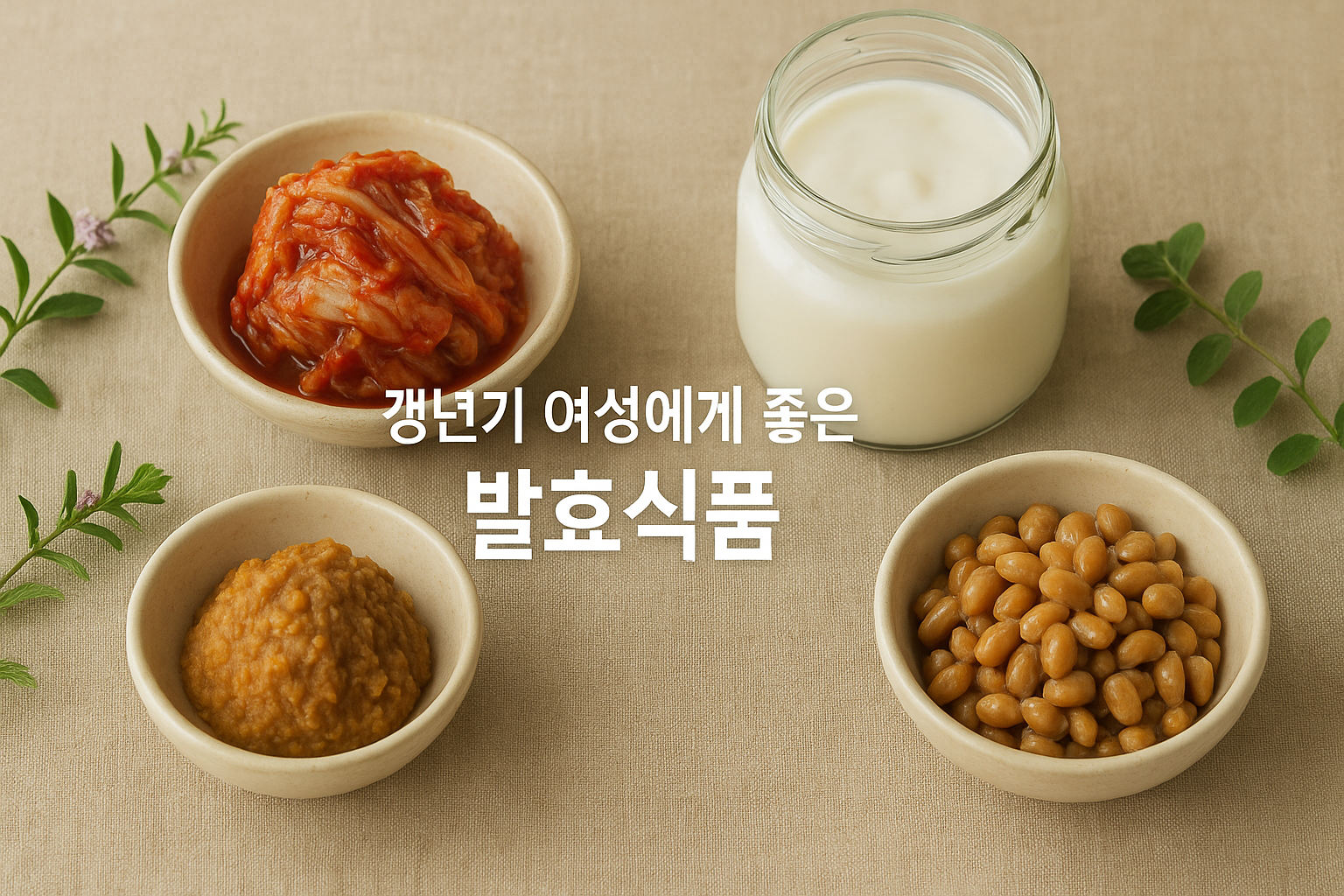 갱년기 여성에게 좋은 발효식품 관련 이미지