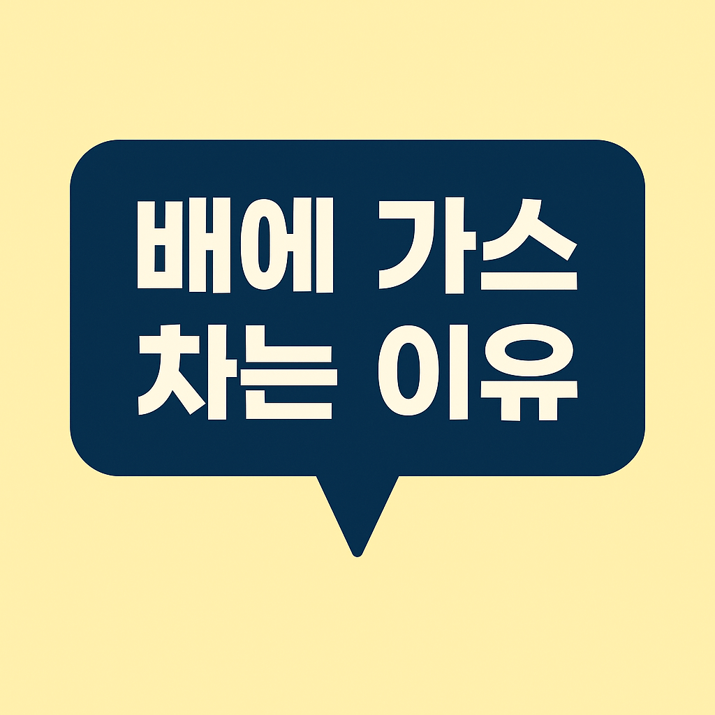 배에 가스 차는 이유