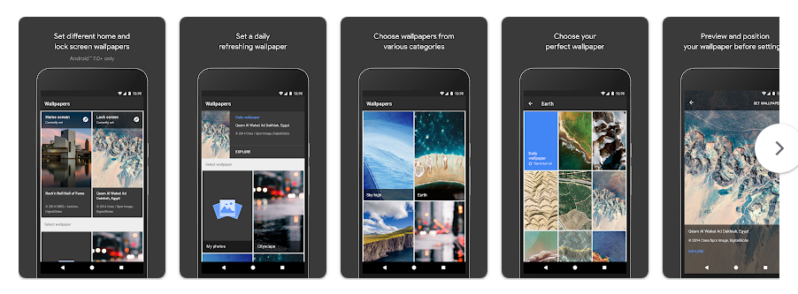아름다운 배경화면 앱, 개인화된 배경 설정하기