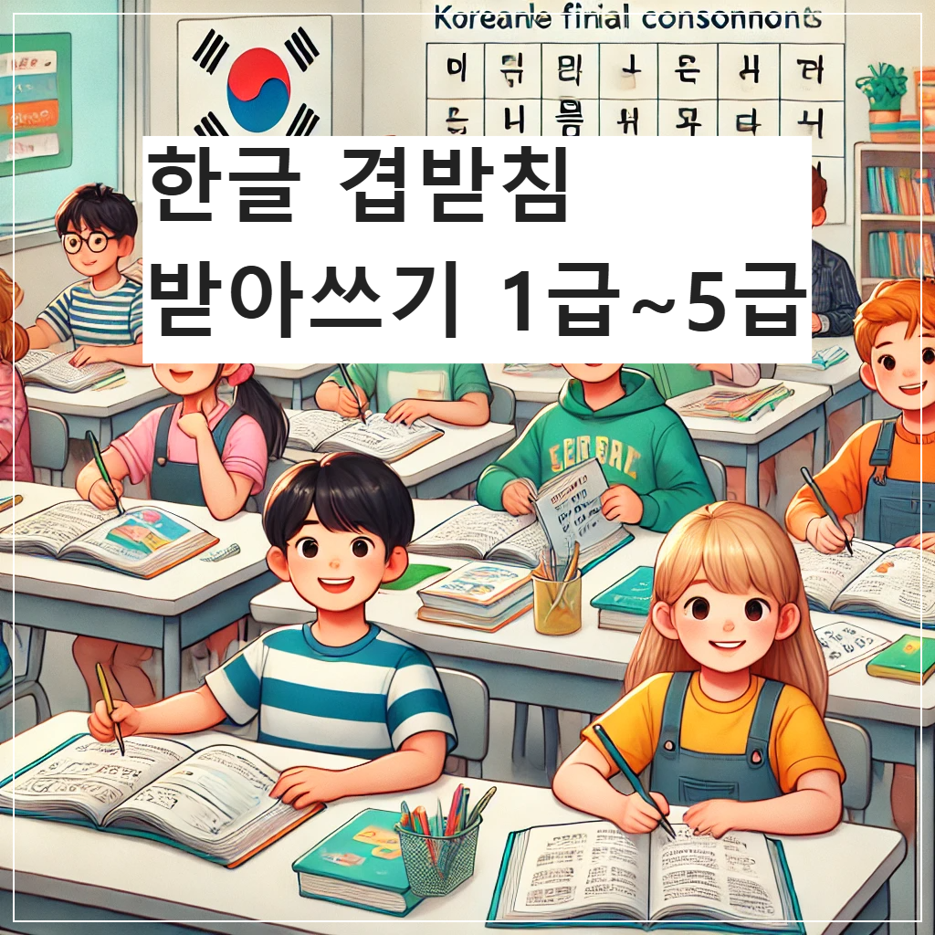 한글 겹받침 문장 받아쓰기 무료 다운로드 파일 썸네일