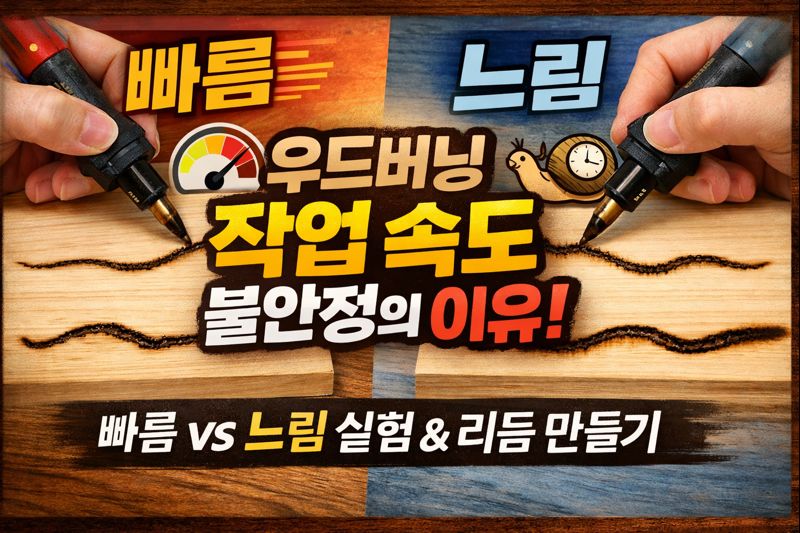 우드버닝 초보자 작업 속도가 불안정한 이유