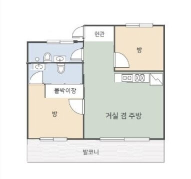 용화산자연휴양림 숲속수련장 7인실평면도