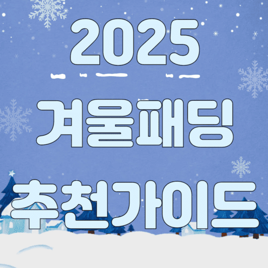 2025 겨울패딩 추천가이드