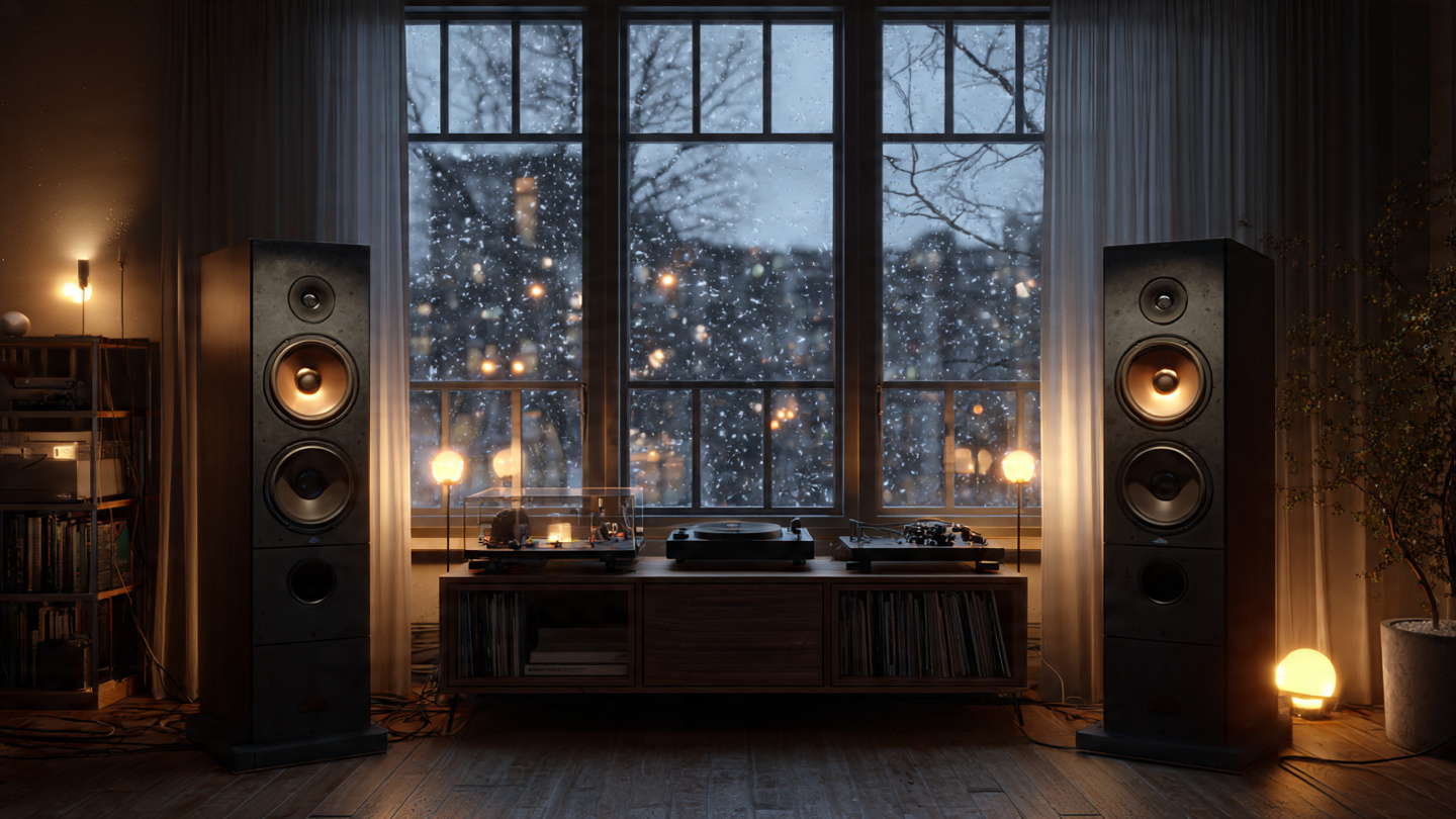 겨울 감성 LP 10분 세팅 장면