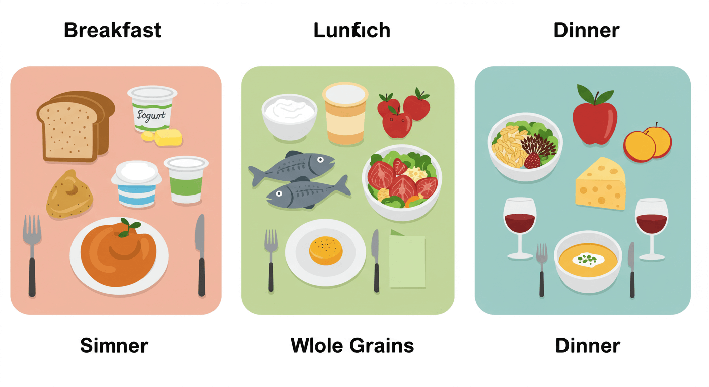 유럽 식단의 핵심 구성 원칙과 식사 패턴