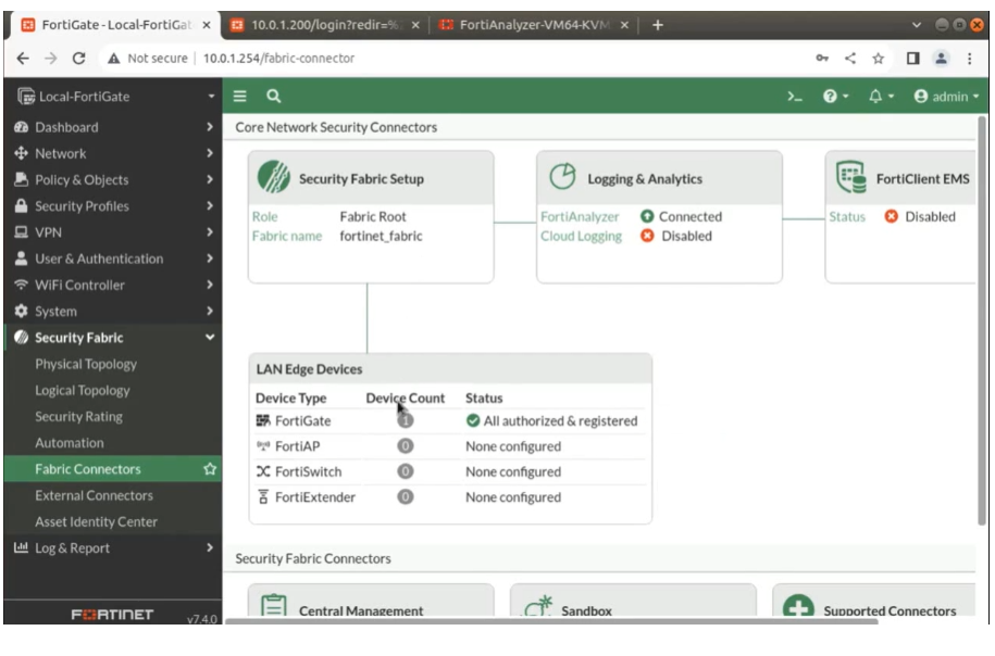 FortiAnalyzer 연동