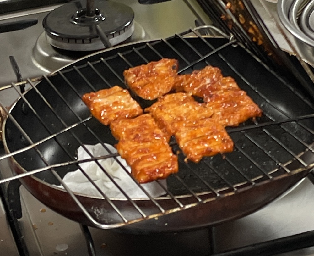 한식조리기능사 실기시험 준비 - 제육구이 - 양념 덧바르기