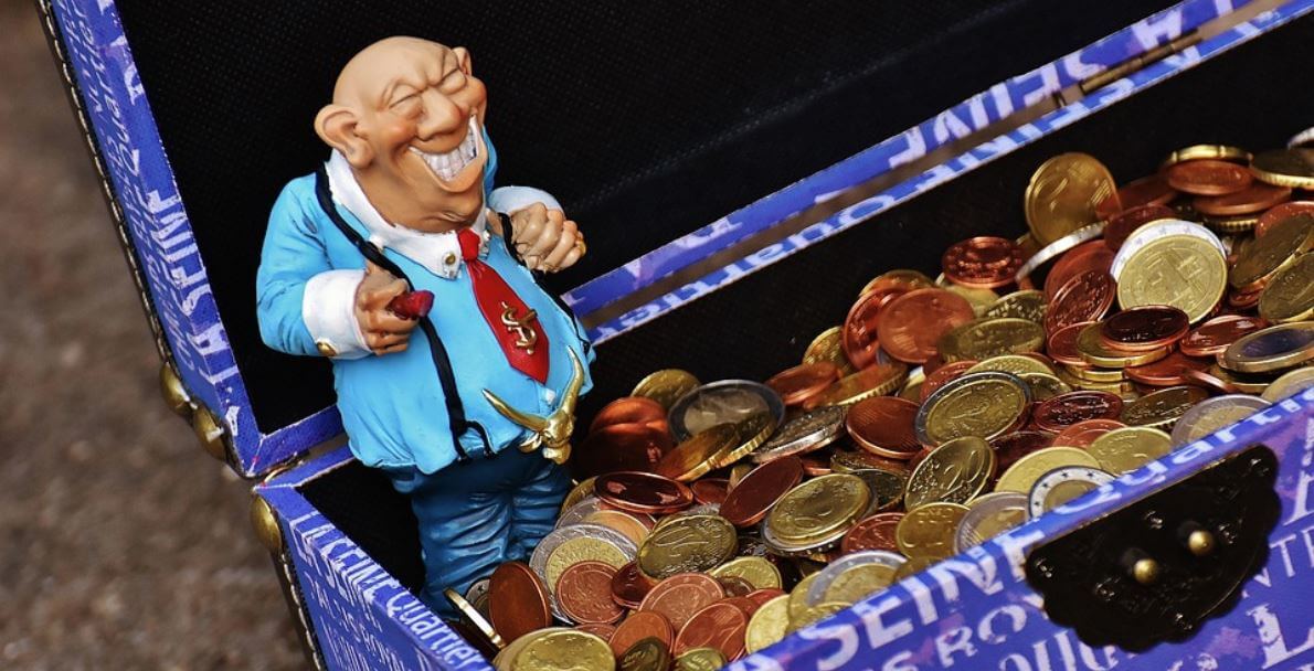 돈 많은 부자 상징적인 모습