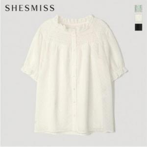 쉬즈미스 도트 레이스 프릴넥 블라우스 SWWBLL21160
