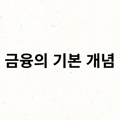금융의 기본 개념