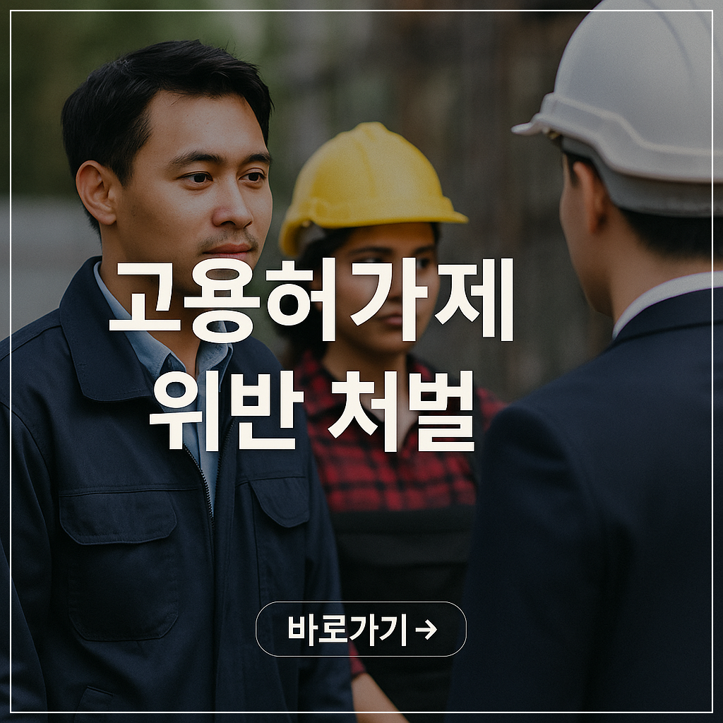 외국인 고용허가제 위반 시 사업주 불이익