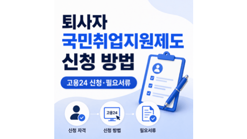 퇴사자-국민취업지원제도-신청-방법-고용24-신청-필요서류