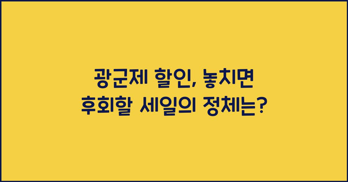 광군제 할인