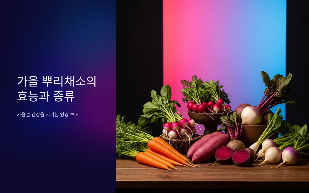 가을철 건강을 지키는 뿌리채소의 놀라운 효능