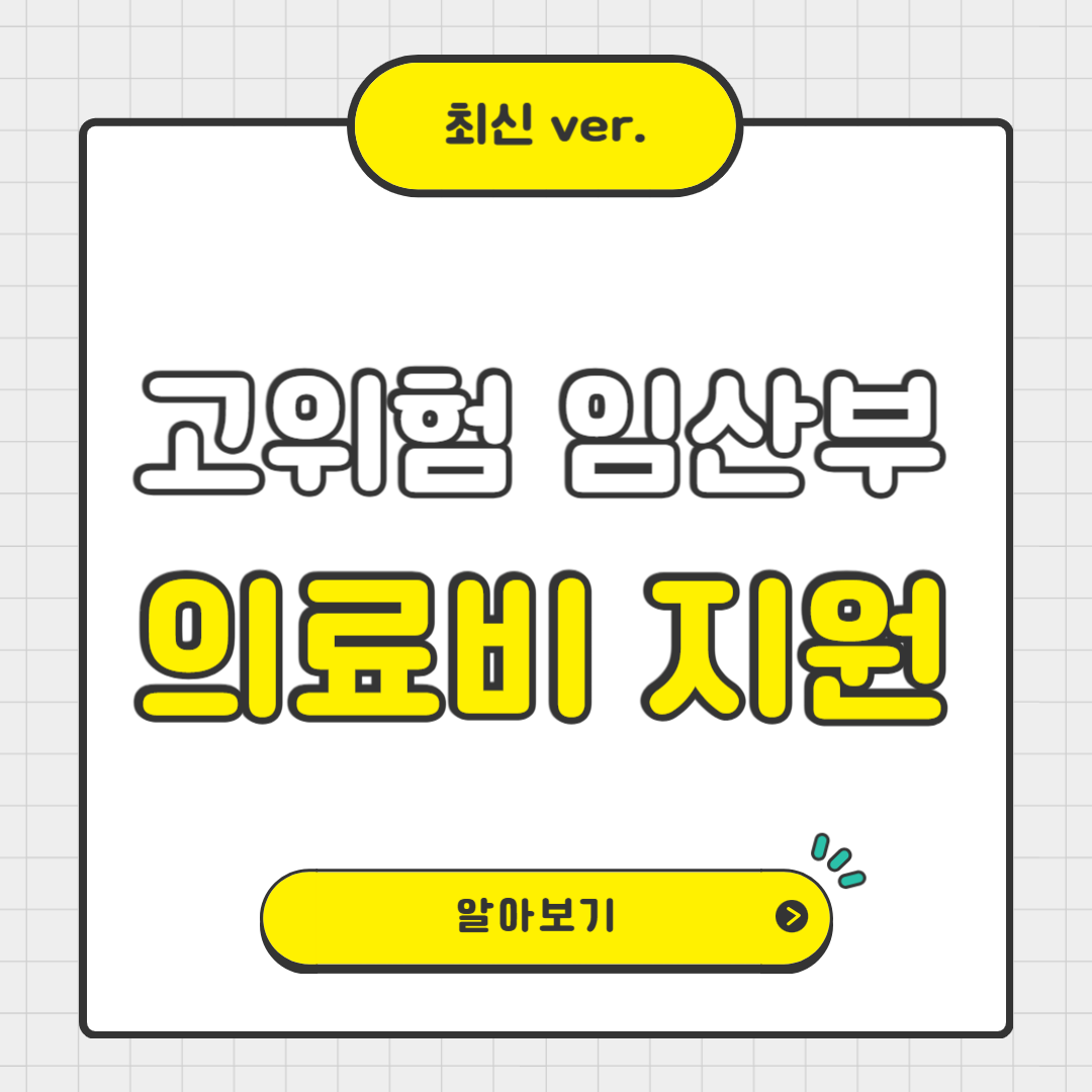 2025 고위험 임산부 의료비 지원 총정리